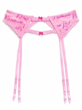 Victoria's Secret Fashion Show 2015 NYC Garter Belt Pink Prints